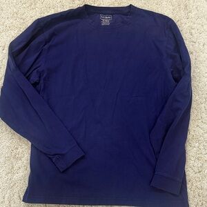 L.L. Bean Men's Deep Blue Long Sleeve Tee